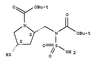 (2S,4S)-2-[[(氨基磺?；?(叔丁氧羰基)氨基]甲基]-4-巰基-1-吡咯烷羧酸叔丁酯