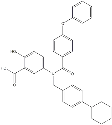 5-[[(4-環(huán)己基苯基)甲基](4-苯氧基苯甲?；?氨基]-2-羥基苯甲酸