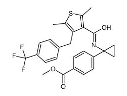 Methyl 4-{1-[({2,5-dimethyl-4-[4-(trifluoromethyl)benzyl]-3-thien yl}carbonyl)amino]cyclopropyl}benzoate
