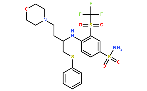 4-[[(R)-3-(吗啉-4-基)-1-[(苯硫基)甲基]丙基]氨基]-3-三氟甲磺酰基苯磺酰胺