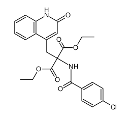 2-(4-氯苯甲酰基)氨基-2-(2-氧代-1,2-二氢喹啉-4-基)甲基丙二酸二乙酯