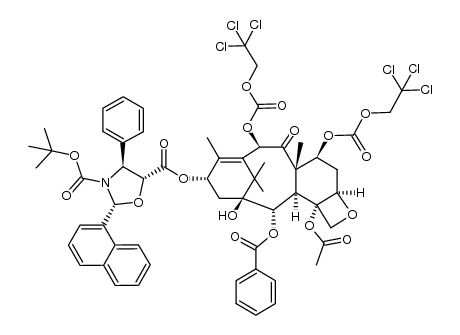 13-[(2'R,4'S,5'R)-3'-t-butoxycarbonyl-2'-(1'''-naphthyl)-4'-phenyl-1,3-oxazolidine-5-carbonyl]-7,10-(di-2'',2'',2''-trichloroethoxy carbonyl)-10-deacetylbaccatin III