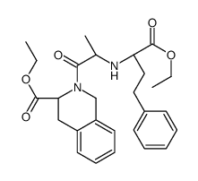 Ethyl (3S)-2-{N-[(2S)-1-ethoxy-1-oxo-4-phenyl-2-butanyl]-L-alanyl }-1,2,3,4-tetrahydro-3-isoquinolinecarboxylate