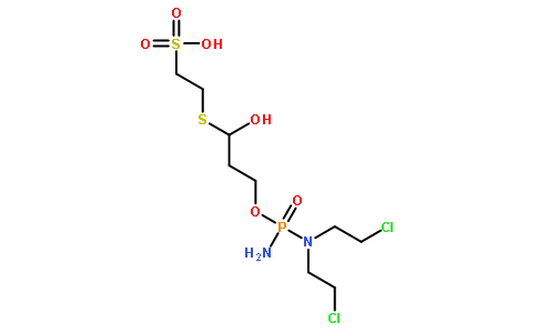 5-氧杂-9-硫杂-3-氮杂-4-磷杂十一烷-11-磺酸,4-氨基-1-氯-3-(2-氯乙基)-8-羟基-,  4-氧化