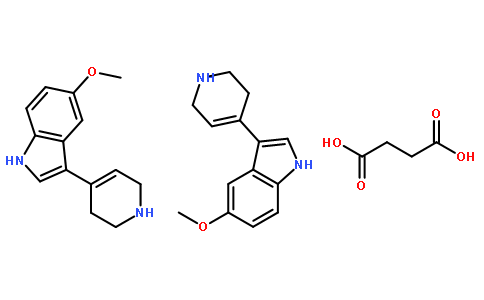 5-甲氧基-3-(1,2,3,6-四氢吡啶-4-基)-1H-吲哚琥珀酸盐(2:1)