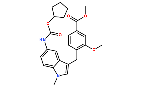 4-[[5-[[(環戊基氧基)羰基]氨基]-1-甲基-1H-吲哚-3-基]甲基]-3-甲氧基-苯甲酸甲酯