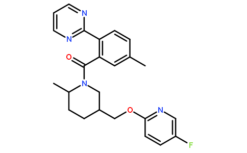 [(2R,5R)-5-[(5-fluoropyridin-2-yl)oxymethyl]-2-methylpiperidin-1-yl]-(5-methyl-2-pyrimidin-2-ylphenyl)methanone
