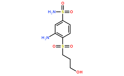 3-amino-4-(3-hydroxypropylsulfonyl)benzenesulfonamide