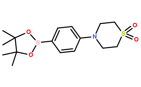 4-[4-(4,4,5,5-tetramethyl-1,3,2-dioxaborolan-2-yl)phenyl]-1,4-thiazinane 1,1-dioxide