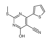2-methylsulfanyl-4-oxo-6-thiophen-2-yl-1H-pyrimidine-5-carbonitrile