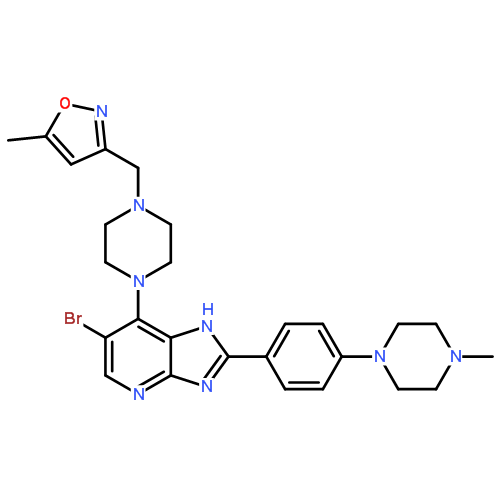3-[[4-[6-溴-2-[4-(4-甲基哌嗪-1-基)苯基]-3H-咪唑并[4,5-B]吡啶-7-基]哌嗪-1-基]甲基]-5-甲基異惡唑