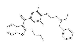 {4-[2-(benzyl-ethyl-amino)-ethoxy]-3,5-diiodo-phenyl}-(2-butyl-benzofuran-3-yl)-methanone