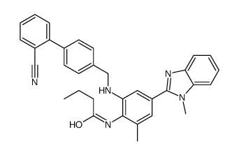 N-[2-[[4-(2-cyanophenyl)phenyl]methylamino]-6-methyl-4-(1-methylbenzimidazol-2-yl)phenyl]butanamide