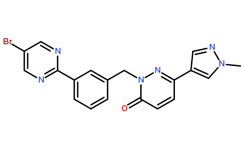 2-(3-(5-溴嘧啶-2-基)苄基)-6-(1-甲基-1H-吡唑-4-基)吡嗪-3(2H)-酮