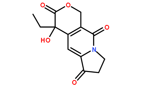 1H-Pyrano[3,4-f]indolizine-3,6,10(4H)-trione,
4-ethyl-7,8-dihydro-4-hydroxy-, (R)-
