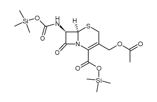 (6R,7R)-Trimethylsilyl 7-[((Trimethylsilyl)oxy)carbonyl]-amino-3-acetoxymethylceph-3-em-4-carboxylate