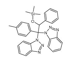 1,1'-(2-phenyl-1-(p-tolyl)-2-((trimethylsilyl)oxy)ethane-1,1-diyl)bis(1H-benzo[d][1,2,3]triazole)