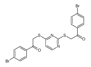 1-(4-bromophenyl)-2-[2-[2-(4-bromophenyl)-2-oxoethyl]sulfanylpyrimidin-4-yl]sulfanylethanone
