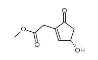 (-)-3β-hydroxy-1β-methoxycarbonylmethylcyclopent-1-en-5-one