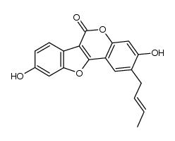 (E)-2-(but-2-enyl)-3,9-dihydroxy-6H-benzofuro[3,2-c]chromen-6-one