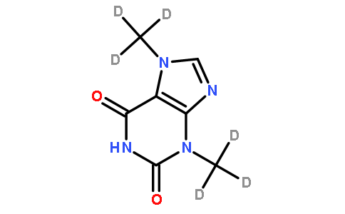 中文名称 可可碱-d6(二甲基-d6 中文别名 3,7-二甲基黄嘌呤[d6]