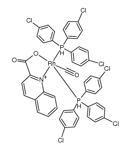 (2-quinaldinate)(carbonyl)(P(4-Cl-C5H4)3)2rhodium(I)