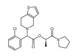 (1R)-1-methyl-2-oxo-2-tetrahydro-1H-pyrrolylethyl (2S)-α-5-(4,5,6,7-tetrahydro[3,2-c]thienopyridyl)-2-chlorophenylacetate