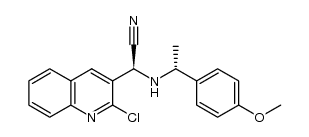 (S)-2-(2-chloroquinolin-3-yl)-2-(((R)-1-(4-methoxyphenyl)ethyl)amino)acetonitrile