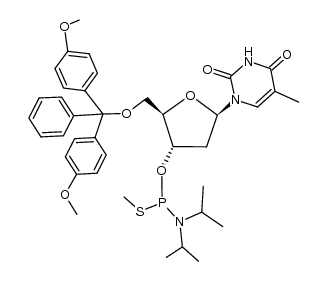 N,N-diisopropylamino-3'-O-[5'-O-(dimethoxytrityl) thymidine]thiomethoxyphosphine