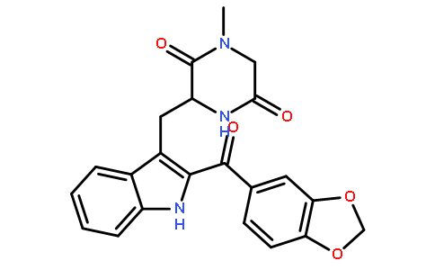 (3R)-3-[[2-(1,3-苯并二氧戊环-5-基羰基)-1H-吲哚-3-基]甲基]-1-甲基-2,5-哌嗪二酮