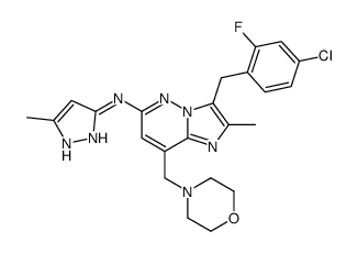 3-(4-氯-2-氟苄基)-2-甲基-N-(5-甲基-1H-吡唑-3-基)-8-(吗啉甲基)咪唑[1,2-b]哒嗪-6-胺