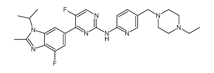 N-[5-[(4-乙基-1-哌嗪基)甲基]-2-吡啶基]-5-氟-4-[4-氟-2-甲基-1-異丙基-1H-苯并咪唑-6-基]-2-嘧啶胺, 97%