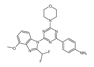 4-(4-(2-(二氟甲基)-4-甲氧基-1H-苯并[d]咪唑-1-基)-6-吗啉-1,3,5-噻嗪-2-基)苯胺