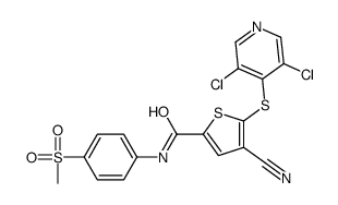 4-氰基-5-[(3,5-二氯-4-吡啶基)硫基]-N-[4-(甲基磺酰基)苯基]-2-噻吩甲酰胺