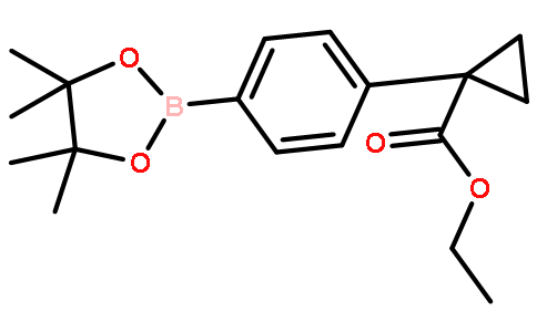 乙基 4-(1-乙氧基羰基環丙基)苯硼酸, 頻哪醇 酯