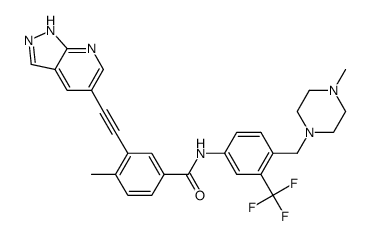 3-(2-(1H-pyrazolo[3,4-b]pyridin-5-yl)ethynyl)-4-methyl-N-(4-((4-methylpiperazin-1-yl)methyl)-3-(trifluoromethyl)phenyl)benzamide