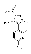 5-amino-4-(6-methoxy-2-methylpyridin-3-yl)-3-methyl-1H-pyrazole-1-carboxamide