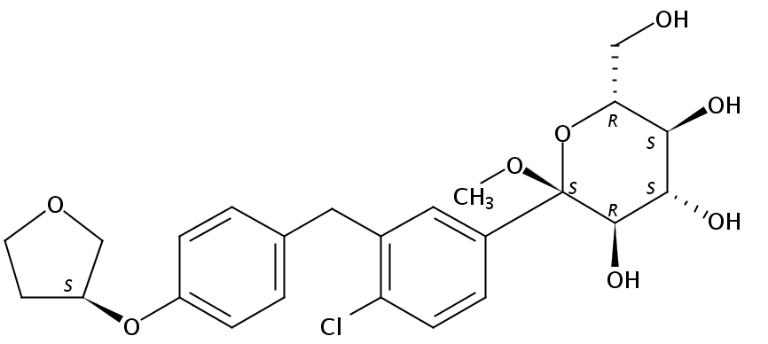 甲基 1-C-[4-氯-3-[[4-[[(3S)-四氢-3-呋喃基]氧基]苯基]甲基]苯基]-alpha-D-吡喃葡萄糖苷（依帕列净中间体）