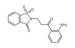 2-[3-(2-amino-phenyl)-3-oxo-propyl]-1,1-dioxo-1λ6-benz[d]isothiazol-3-one