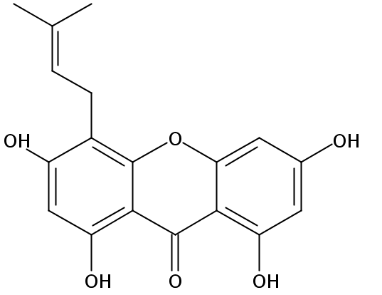 1,3,6,8-tetrahydroxy-4-(3-methyl-2-buten-1-yl)-9H-Xanthen-9-one