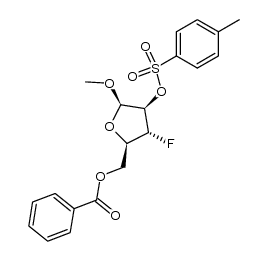 methyl 3-deoxy-5-O-benzoyl-3-fluoro-2-O-tosyl-β-D-arabinofuranoside