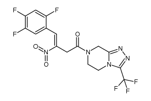 3-nitro-1-(3-(trifluoromethyl)-5,6-dihydro-[1,2,4]triazolo[4,3-a]pyrazin-7(8H)-yl)-4-(2,4,5-trifluorophenyl)but-3-en-1-one