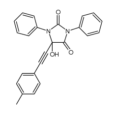 5-hydroxy-5-(4-methylphenylethynyl)-N,N'-diphenylimidazolidine-2,4-dione