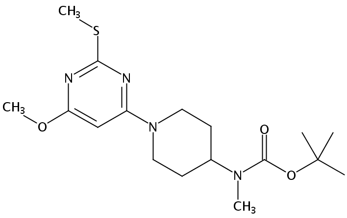 1(6-甲氧基-2-甲硫基-嘧啶-4-基-哌啶-4-基甲基-氨基甲酸叔丁基酯