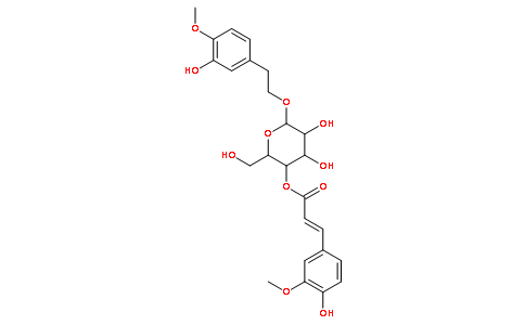 (E)-2-(3-羟基-4-甲氧基苯基)乙基 4-[3-(4-羟基-3-甲氧基苯基)-2-丙烯酸] BETA-D-葡萄糖苷