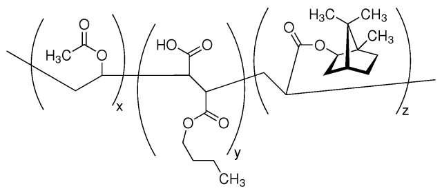聚(乙酸乙烯酯-co-马来酸丁酯-co-丙烯酸异冰片酯) 溶液