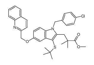 3-(3-(叔丁基硫代)-1-(4-氯芐基)-5-(喹啉-2-基甲氧基)-1H-吲哚-2-基)-2,2-二甲基丙酸甲酯