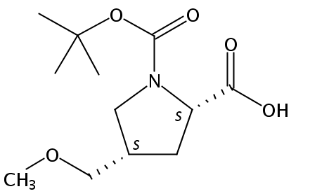 (2S,4S)-1-(叔丁氧羰基)-4-(甲氧甲基)吡咯啉-2-羧酸, 97%