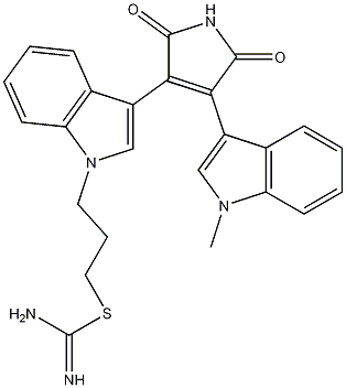 3-(3-(4-(1-甲基-1H-吲哚-3-基)-2,5-二氧代-2,5-二氢-1H-吡咯-3-基)-1H-吲哚-1-基)丙基异硫脲甲磺酸盐