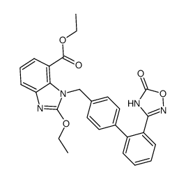 1-[[2'-(2,5-二氫-5-氧代-1,2,4-惡二唑-3-基)聯苯-4-基]甲基]-2-乙氧基-1H-苯并咪唑-7-羧酸乙酯